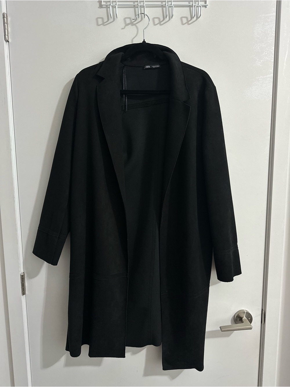 Zara Black Faux Suede Coat